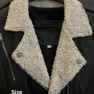 Brown Leather/Fur Coat - Real Leather from Ecuador - Artisan